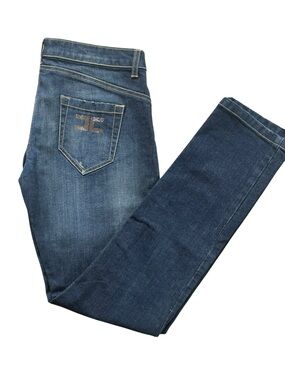 ELISABETTA FRANCHI Womens Slim Jeans  W29 L28 Blue Cotton